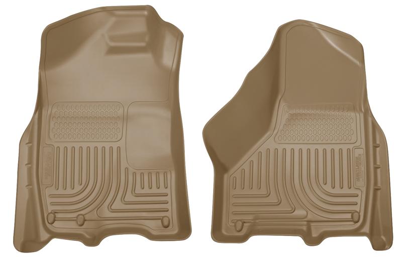 Dodge Ram 2500 Floor Mats - Front - Husky Liners - WeatherBeater - Tan - `09-`10